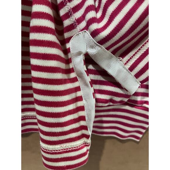 VTG 80s Garfinckels Turtleneck Shirt Red Cream Stripe - Picture 6 of 6